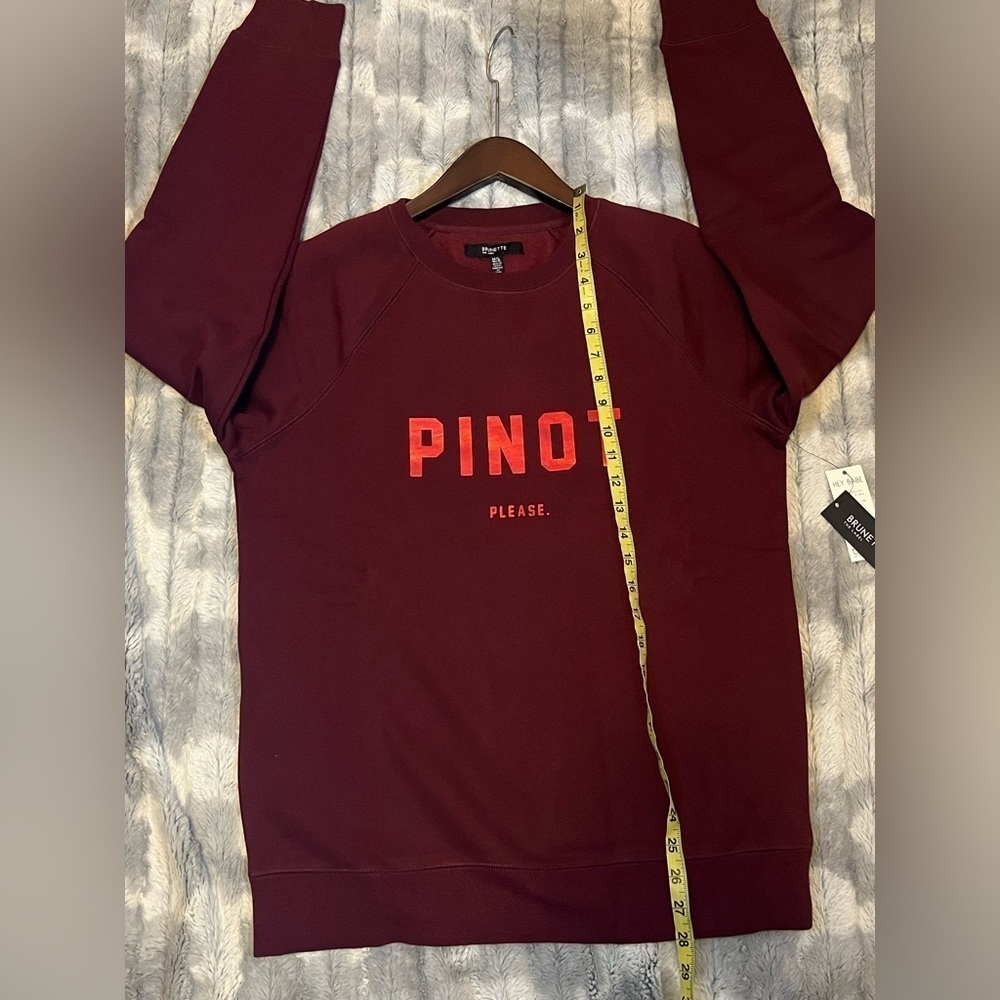 BRUNETTE The Label Pinot Please Core Crew Size Medium/Large - Picture 6 of 7